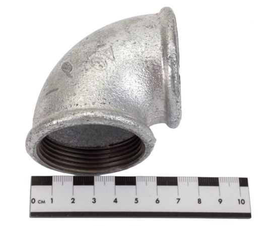 Угольник СВК чугунный резьбовой, оцинкованная, внутр. резьба, 90 градусов, ДУ 40мм, 1 1/2 SVK-CIEF40z – изображение 3