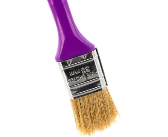 Плоская кисть с натуральной щетиной KRAFOR ПРОФИ №1.5/38мм, пластиковая ручка 005-0015 49218 – изображение 3