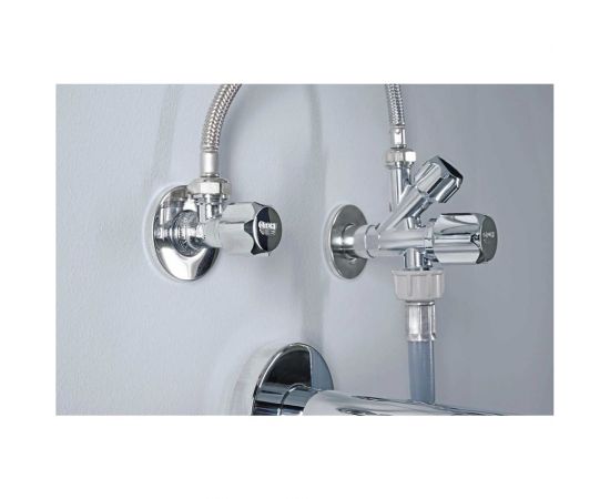 Универсальный угловой вентиль Grohe 1/2"", хром 2201600M – изображение 4