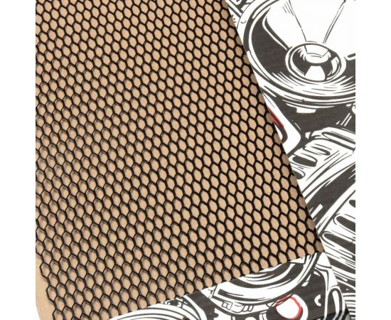 Облицовка радиатора Dreamcar 40x100 см, алюминий, ячейка 12x6 мм, черная DC-000-0002041 – изображение 3