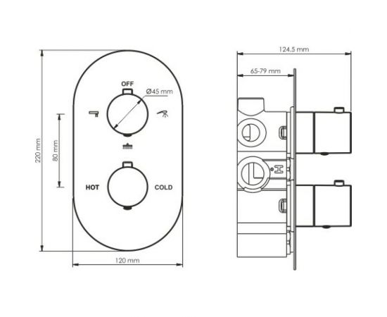 Термостатический смеситель для ванны и душа WasserKraft Elbe Thermo 7444 – изображение 2