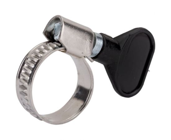 Червячный хомут с бабочкой СВК нержавеющий, w2/9 мм, 12 - 20 мм SVK-HW2020 – изображение 2