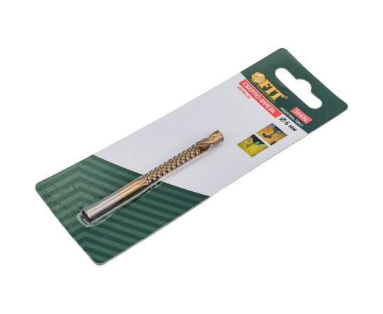 Сверло-фреза универсальное (6 мм; титановое покрытие) FIT IT 36406 – изображение 3