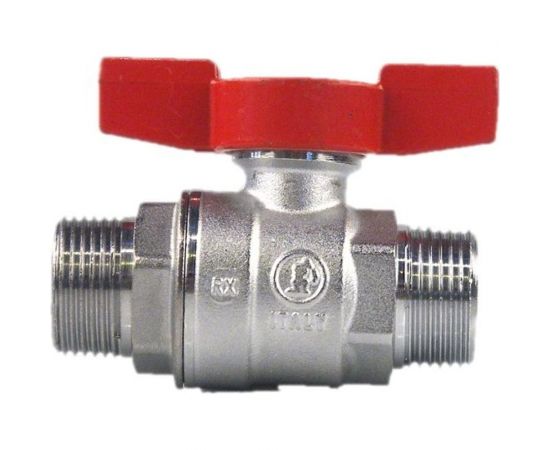 Шаровой кран Giacomini 1/2, НН, ручка-бабочка красная, хромированный R253D R253X003 – изображение 2