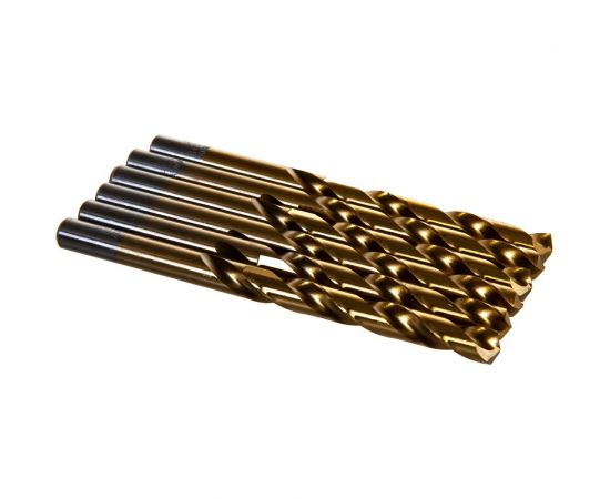 Сверло по металлу Профи (6 шт; 9.6 мм; HSS-TIN; бокс) Атака 8077390 – изображение 2