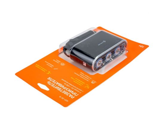Прикуриватель-разветвитель 3 гнезда 5А + USB 1A, с выключателями нагрузки Airline ASP-3S-15 – изображение 4
