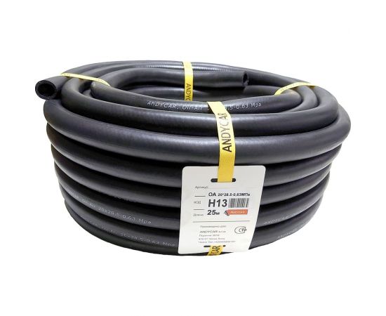 Шланг резиновый 3-х слойный маслобензостойкий ГОСТ 10362-2017 (20х28.5 мм; 6.3 атм.; бухта 25 м) Andycar H13 