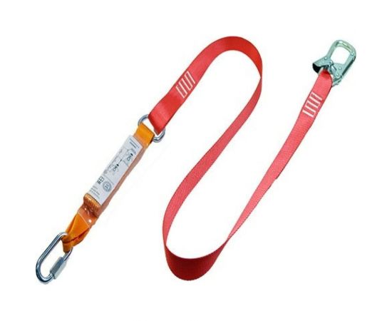 Строп из ленты с амортизатором ПРОГРЕСС СЕФЕТИ с монтажным и соединительным карабином Строп аА+Кс 