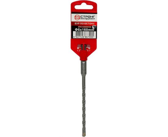 Бур SDS-Plus по бетону для перфоратора квадро 6x160 мм Strong СTC-040006160 