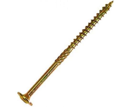 Саморез по дереву HIMTEX проф. желт. тарельчатая голова Torx 30 6x160 50 шт. 06160Wh 