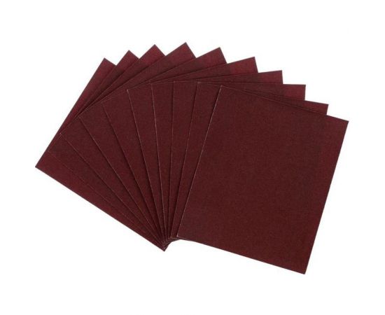 Шкурка шлифовальная в листах на тканевой основе водостойкая (10 шт; 230х280; Р120) ТУНДРА 1124381 