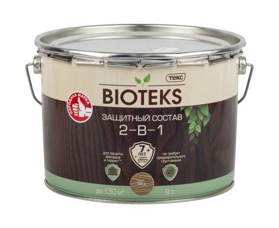 Биоантисептик Текс классик универсал орех 9 л. защ. состав 2 в 1 48672 
