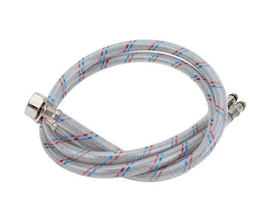 Подводка для смесителя (2 шт; гайка 1/2-штуцер M10; 80 см; нейлон/ПВХ) AQUALINE 4890 