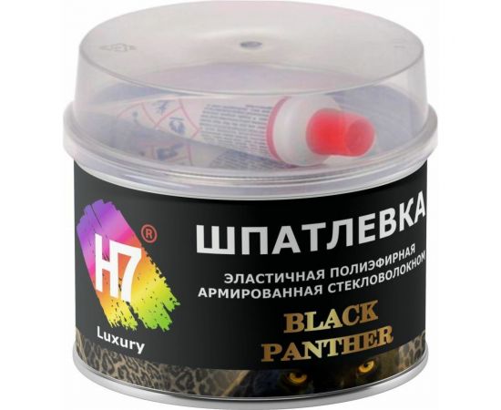 Эластичная полиэфирная шпатлевка H7 Black Panther армированная стекловолокном, 0.25 л, 0.535 кг 774202 