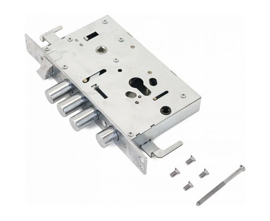 Врезной замок без ручек для металлических дверей Аллюр ЗВ1-08А-C AТМ-L (левый; автоматический; без цилиндрового механизма) 7934 – изображение 3