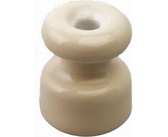 Большой изолятор для витых проводов Bylectrica уп.10шт., серия РЕТРО, бежевый, ЮЛИГ.757522.016 бежевый – изображение 2