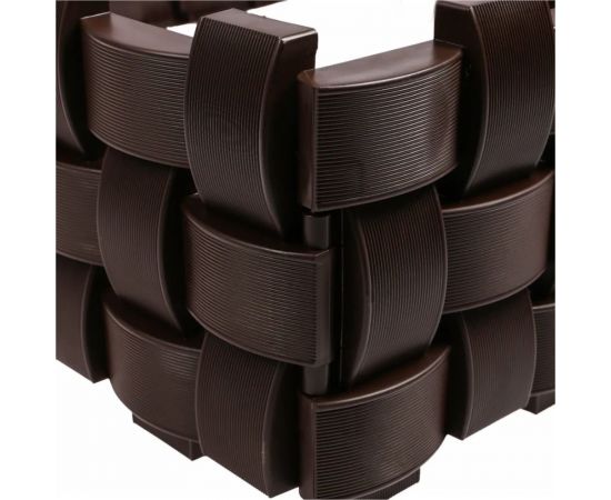 Садовое ограждение МАСТЕРСАД Плетёнка коричневое ПЛТ-корич – изображение 3