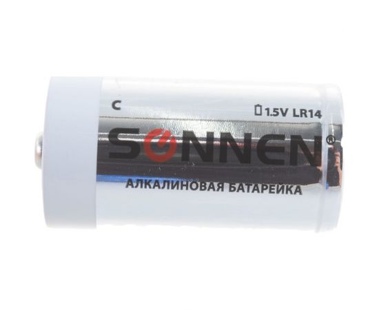 Батарейки SONNEN Alkaline, С LR14, 14А, 2 шт, в блистере, 451090 – изображение 2