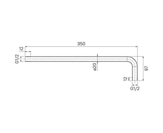 Кронштейн для верхнего душа IDDIS черный 001BB35i61 – изображение 2