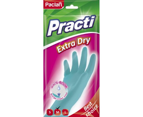 Резиновые перчатки Paclan Practi Extra Dry, размер M 42601520 – изображение 5
