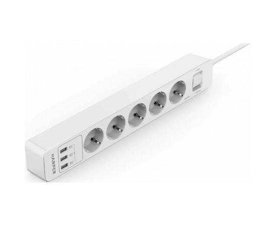 Сетевой фильтр Harper удлинитель UCH-550 White H00003206 – изображение 4