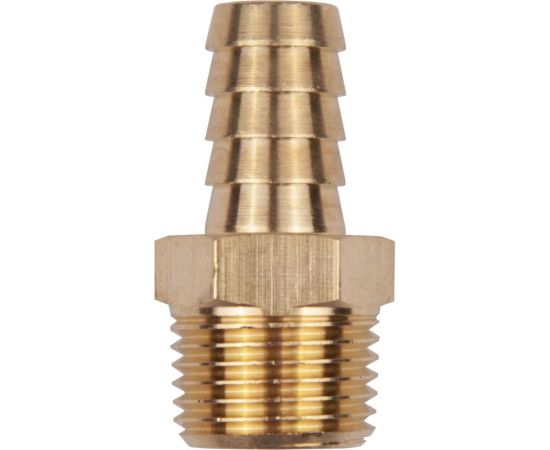 Разъем 1/2"" внешняя резьба - елочка 14 мм, латунь, в блистере AV Steel AV-700318B блистер – изображение 4