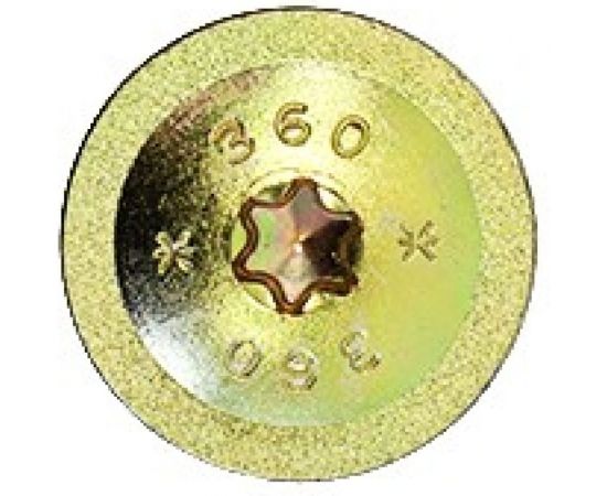 Саморез по дереву HIMTEX проф. желт. тарельчатая голова Torx 30 6x160 50 шт. 06160Wh – изображение 2