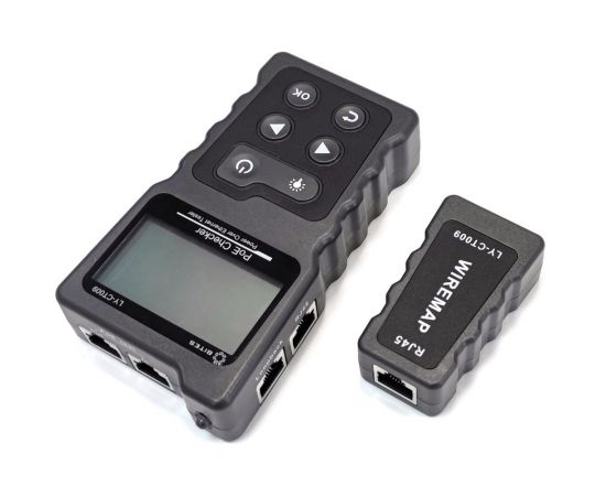 Тестер кабеля 5Bites UTP, STP, TEL, POE, TDR, LCD, FLASH LY-CT009 – изображение 4