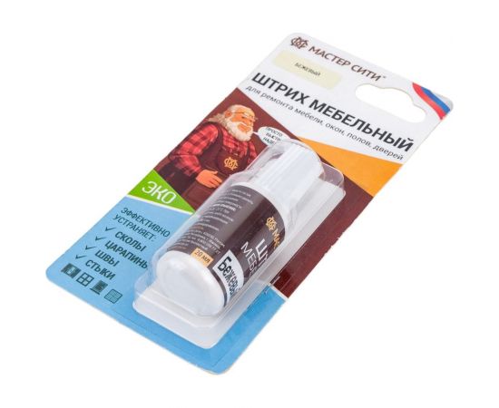 Мебельный штрих Мастер Сити (флакон 20 мл; блистер; бежевый) 2081201 – изображение 3