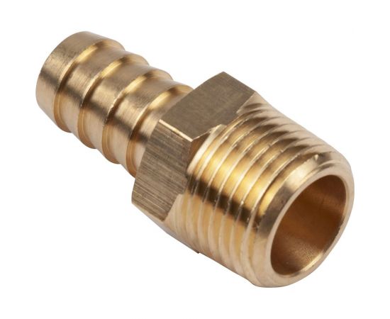 Разъем 1/2"" внешняя резьба - елочка 14 мм, латунь, в блистере AV Steel AV-700318B блистер – изображение 3