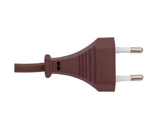 Шнур TDM с выключателем и плоской вилкой ШУ01В ШВВП 2x0,75мм2 2м коричневый ""ЭКО"" SQ1305-0006 – изображение 5