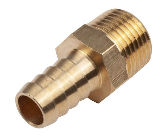 Разъем 1/2"" внешняя резьба - елочка 14 мм, латунь, в блистере AV Steel AV-700318B блистер – изображение 2