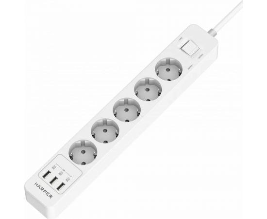 Сетевой фильтр Harper удлинитель UCH-550 White H00003206 – изображение 3