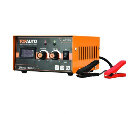 Автоматическое предпусковое зарядное устройство TopAuto АЗУ-315 15А, для 12/24В-АКБ до 190 А*ч 29359 