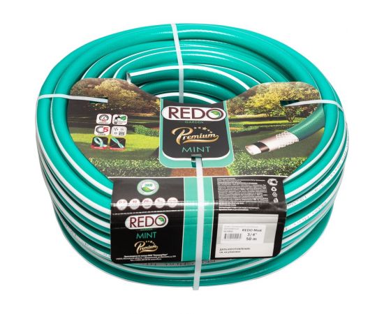 Поливочный армированный шланг REDO Premium Mint пятислойный, 3/4"", 50 м 613450 