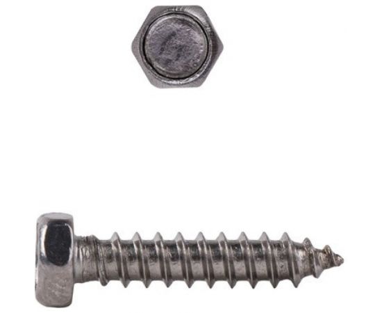 Саморез с шестигранной головой КРЕП-КОМП DIN 7976, неравейка А2, 6,3х25, 500 шт. шшн6325 