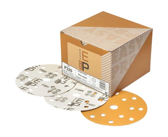 Круг абразивный на бумаге 150 мм, P320, 15 отв., 100 шт EASY PRO 7032010 