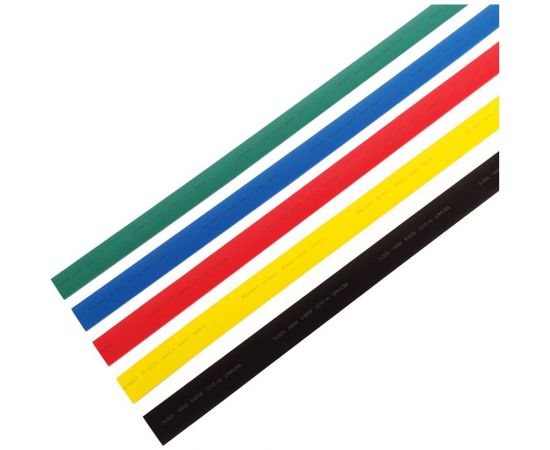 Термоусаживаемые трубки REXANT 20,0/10,0 мм, набор пять цветов, упаковка 25 шт. по 1 м 29-0170 