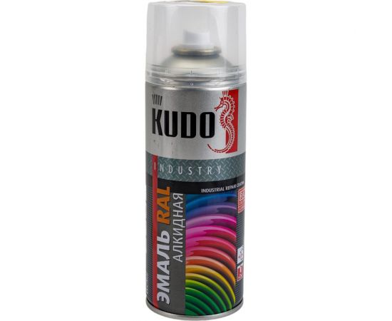 Эмаль универсальная высокопрочная индустриальная алкидная глянцевая KUDO RAL 1018 жёлтый KU-01018 