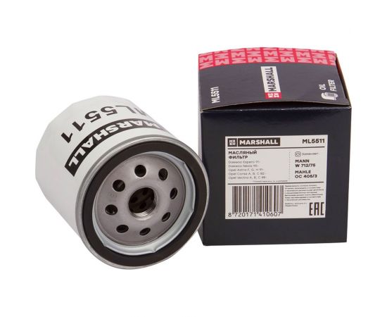 Фильтр масляный Daewoo Nexia 95-, Opel Astra F, G, H 91- / Corsa A, B, C 82- / Vectra A, B, C MARSHALL ML5511 