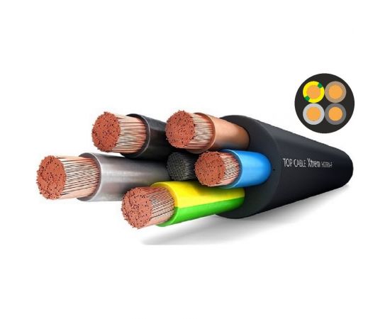 Силовой гибкий кабель Top cable XTREM H07RN-F 4Х2,5 0,6 1kV с изоляцией 100 м 3004002MR100RU 