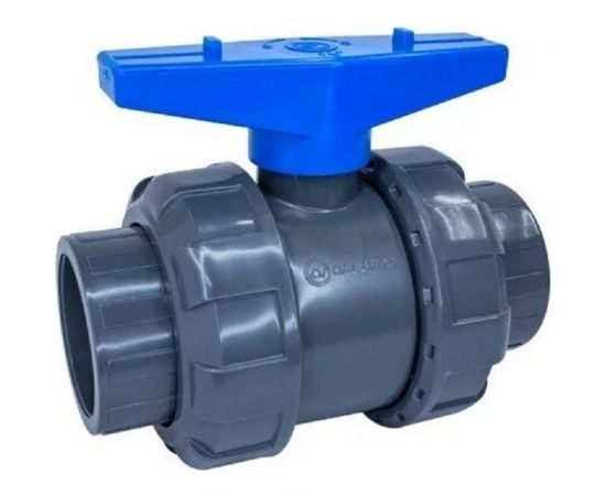 Шаровой кран НПВХ общего применения AQUAVIVA DN 32 мм, с муфтовым окончанием AQVBVD032 48016 