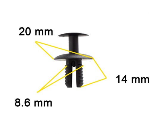 Автокрепеж для VAG/Mercedes 10 шт 2E1857784, A0009913940 КрепАвто 1859 – изображение 2