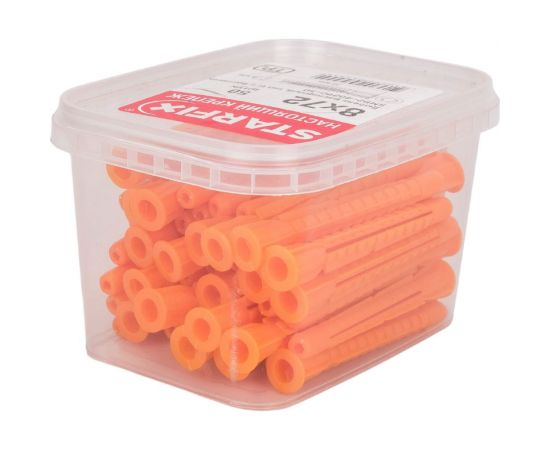 Распорный дюбель STARFIX 8x72 мм тип U с бортиком 50 штук SMP2-40290-50 – изображение 6