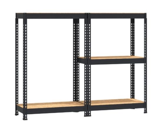 Стеллаж Металл-Завод MZ-PROFIL 5 RAL9011 на заклепках 180х90х40х5 – изображение 6