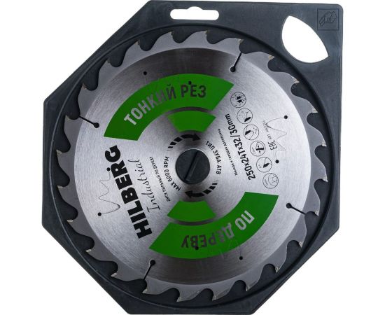 Диск пильный Industrial Дерево (250x32/30 мм; 24Т) Hilberg HWT253 – изображение 3