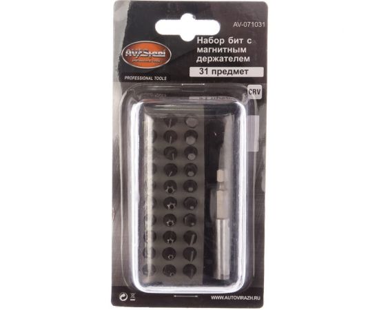 Набор бит с адаптером AV Steel 31 предмет AV-071031 – изображение 3