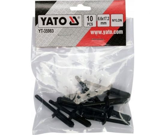 Пластиковые заклепки YATO 6,6x17,2 мм, 10 штук YT-35983 – изображение 3