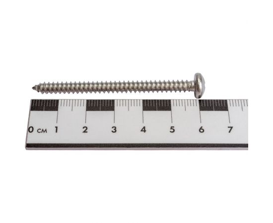 Саморез с полукруглой головкой КРЕП-КОМП нержавейка А2, DIN 7981, 4,8х60 200 шт. шпн4860 – изображение 2