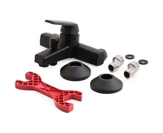 Полимерный смеситель для ванны и душа OneLife без душевого набора, цвет чёрный P02-100b – изображение 2